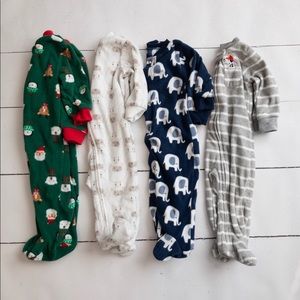 Fleece footie pajamas 3-6 months Carters